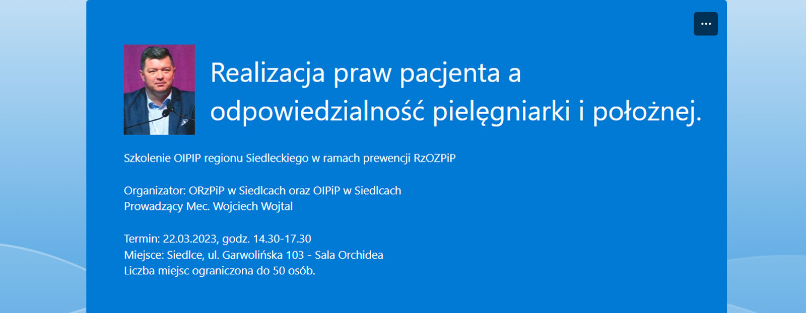 Okręgowa Izba Pielęgniarek I Położnych Regionu Siedleckiego - Strona Główna