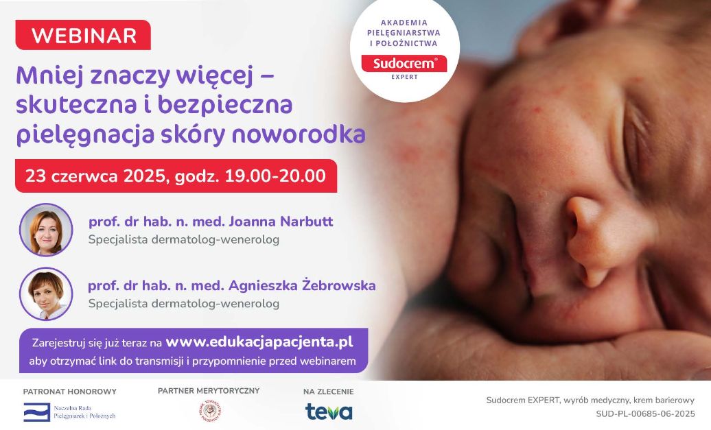 Baner OIPiP poziom webinar Mniej znaczy więcej skuteczna i bezpieczna pielęgnacja skóry noworodkajpg
